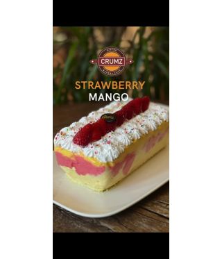 Strawberry-mango ice cream cake
